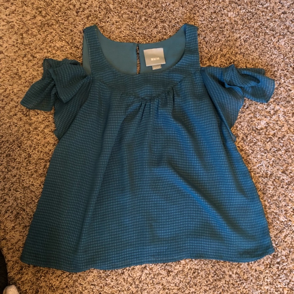 Anthro Cold Shoulder Blouse
